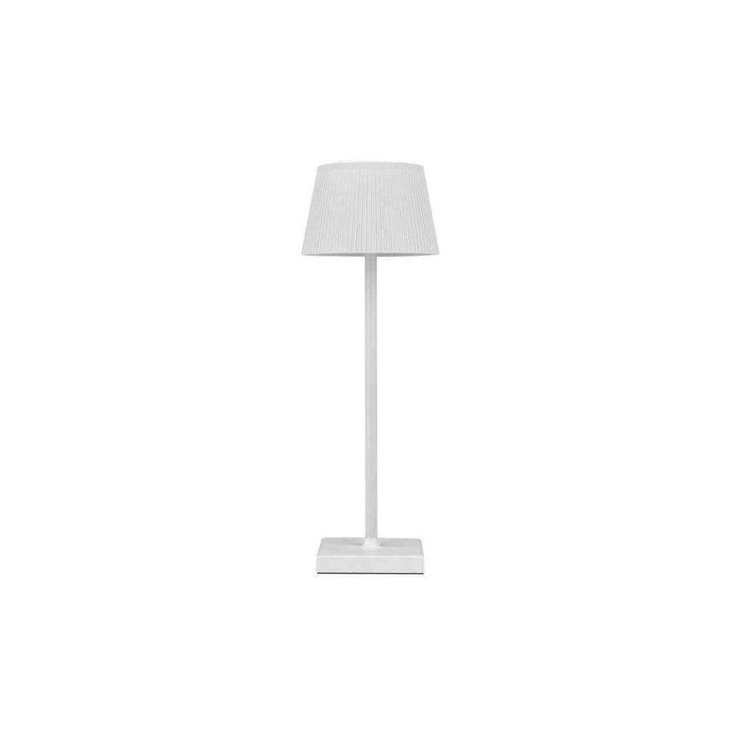LuceQuadra - Kate - Lampada da tavolo PVC ricaricabile - bianca- 3W - Pisan Ferramenta