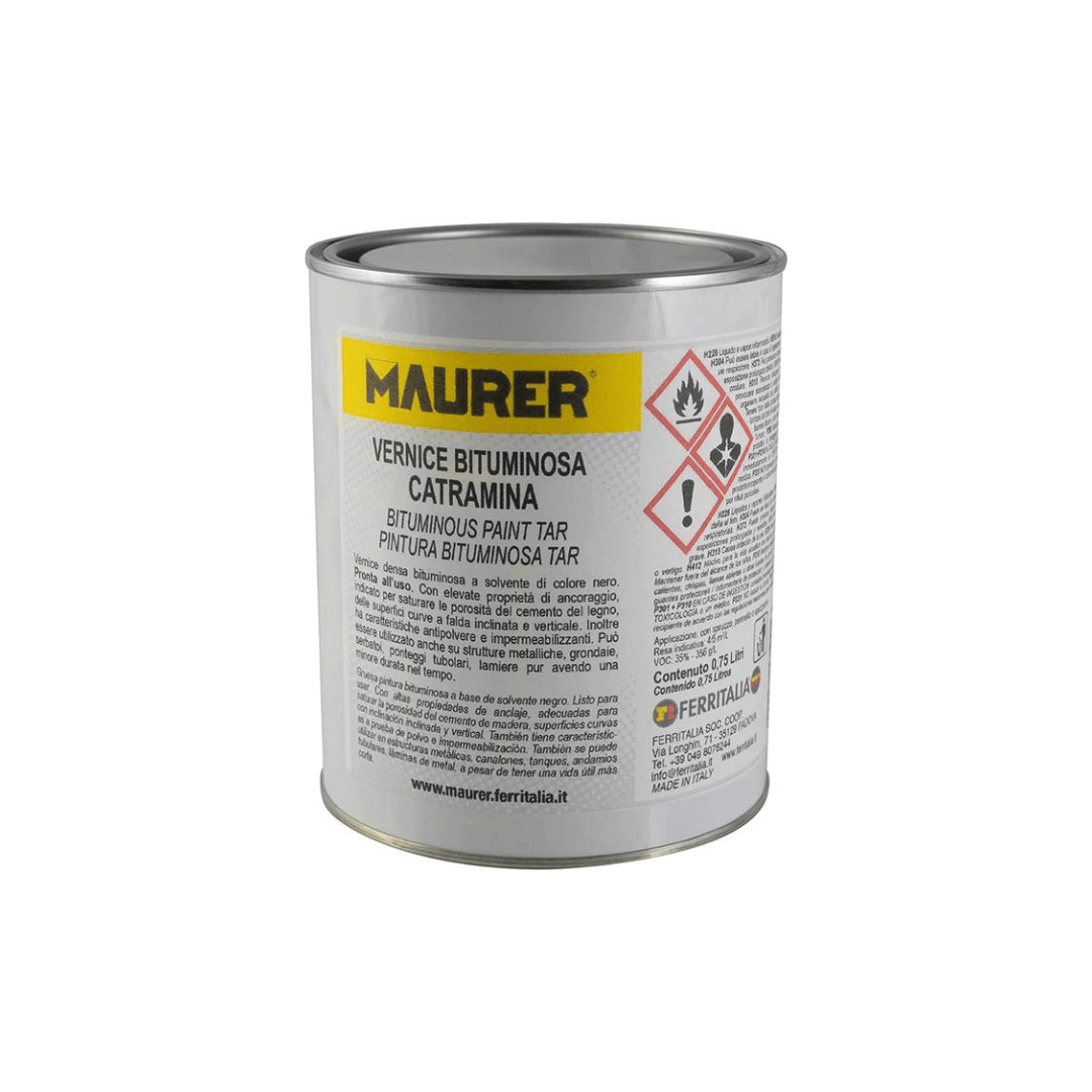 Maurer - Vernice bituminosa densa catramina ml.750 colore Nero Maurer