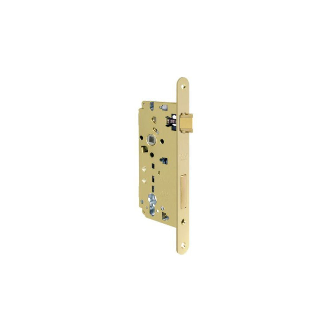 Serratura legno infilare b. quadro ottonato E. mm.50 - Agb 80851