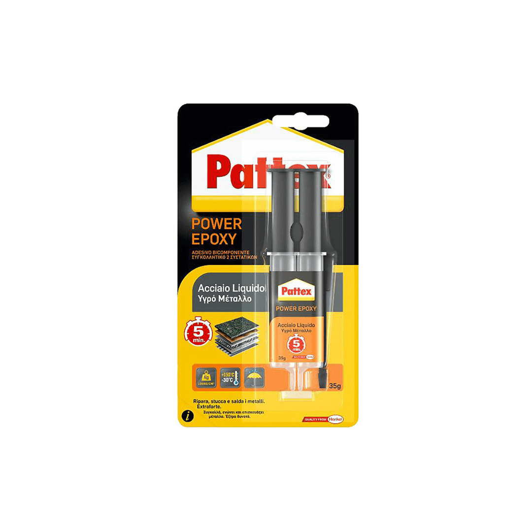 PATTEX POWER EPOXY acciaio liquido gr.35 Pattex