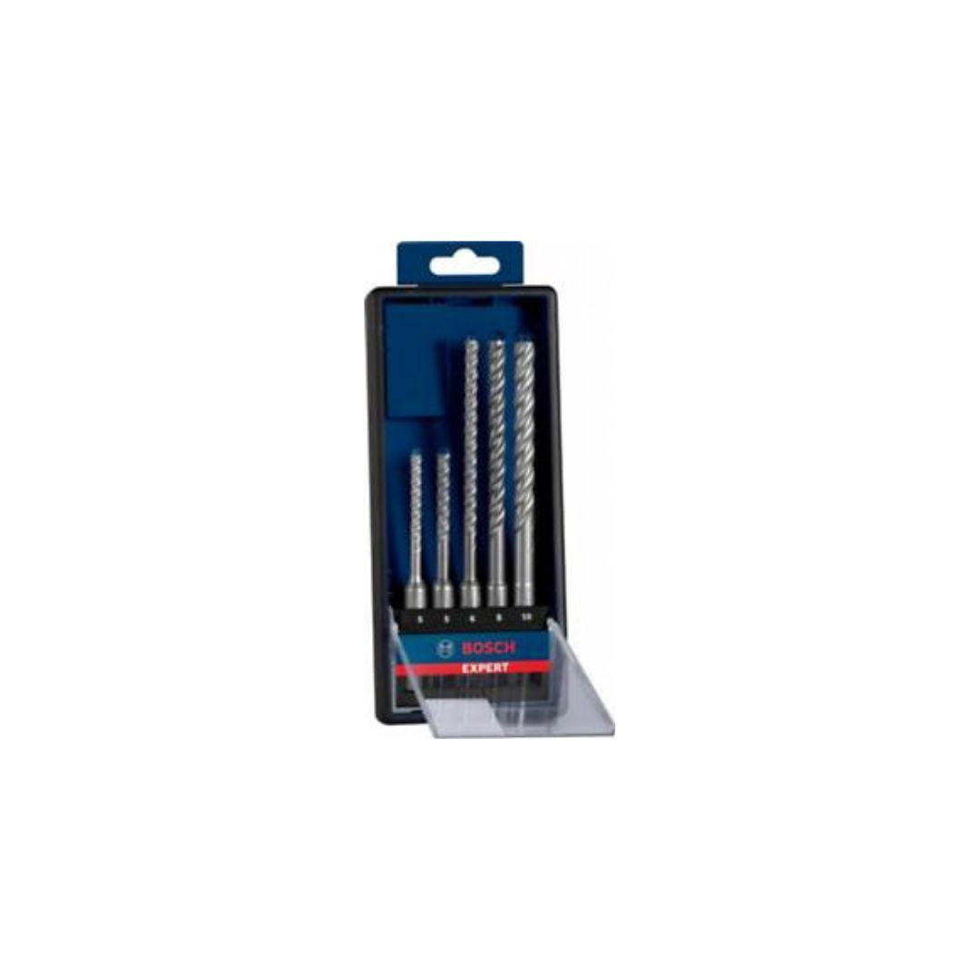 Bosch - Set di punte per martelli EXPERT SDS plus-7X 5/6/6/8/10 mm, 5 pezzi - Pisan Ferramenta