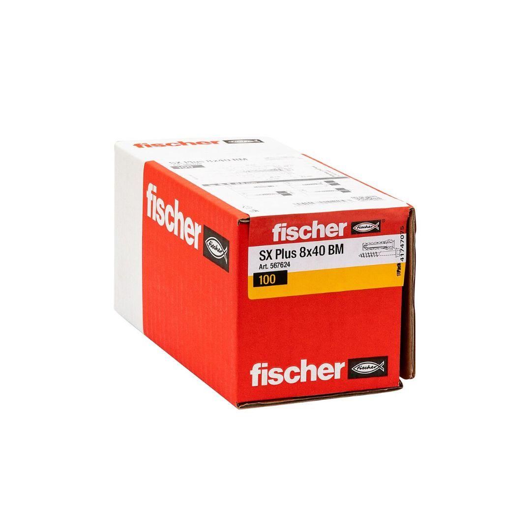 Fischer - SX Plus 8x40 BM Tassello con Vite Esagonale Flangiata- 100PZ - Pisan Ferramenta