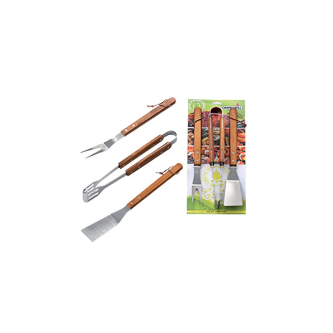 Ompagrill - Set posate barbecue 3 pezzi