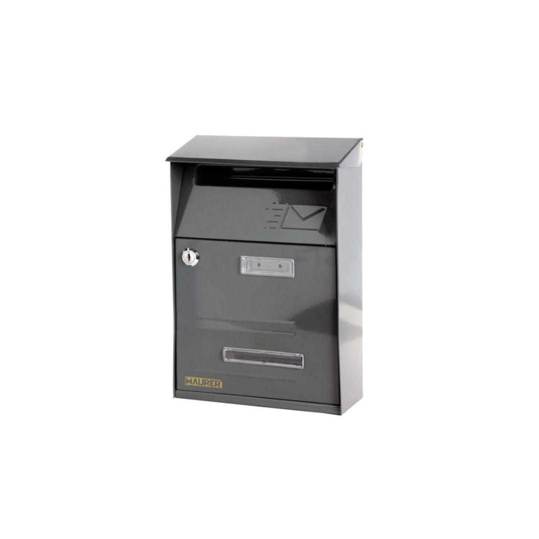 Maurer - Cassetta postale p/lettere c/tetto apribile colore antracite mm.210x325x85 Maurer