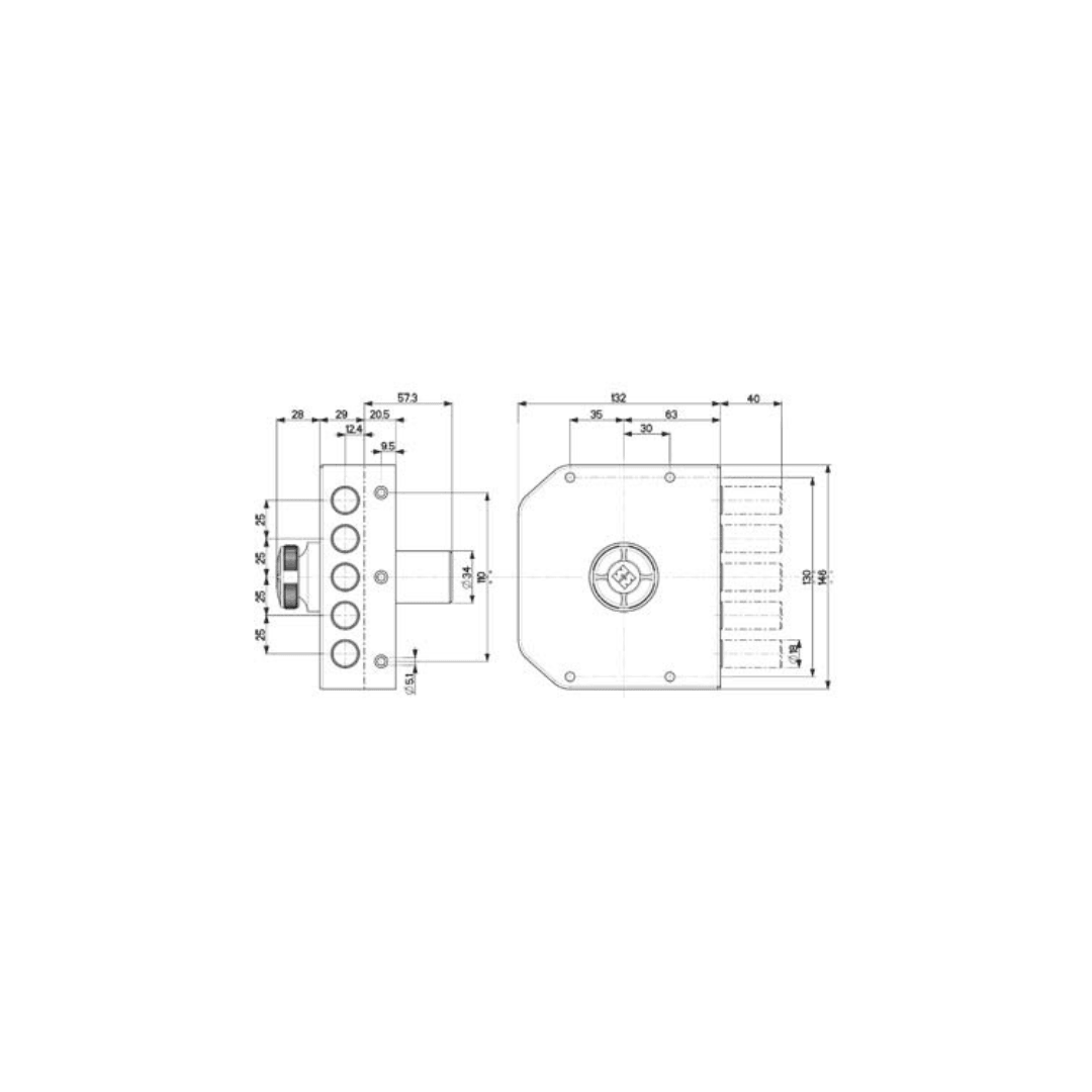 Mottura - Serratura legno applicare 30601 Mottura