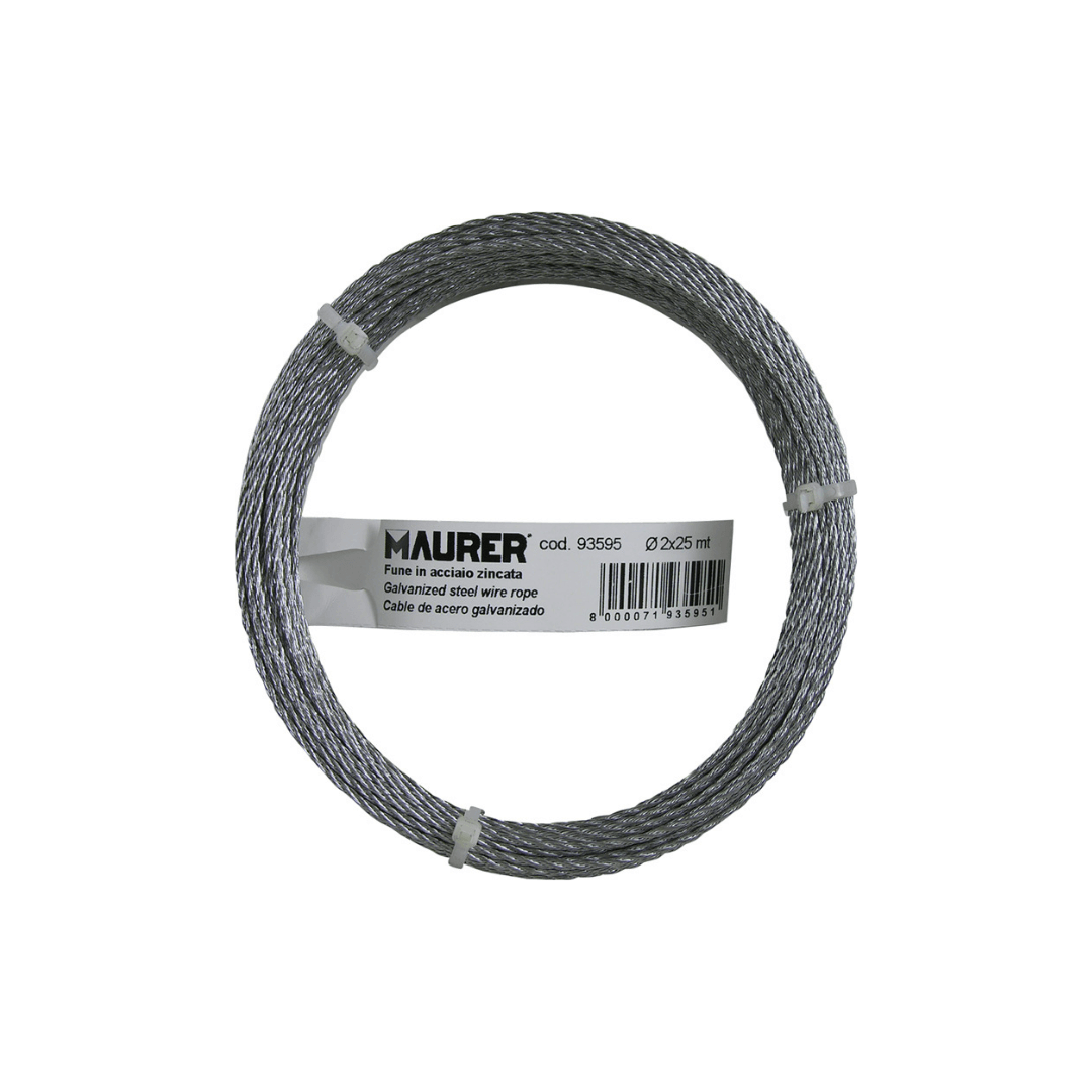 Maurer - Fune commerciale 72 fili zn ø mm.8x25mt. - Pisan Ferramenta