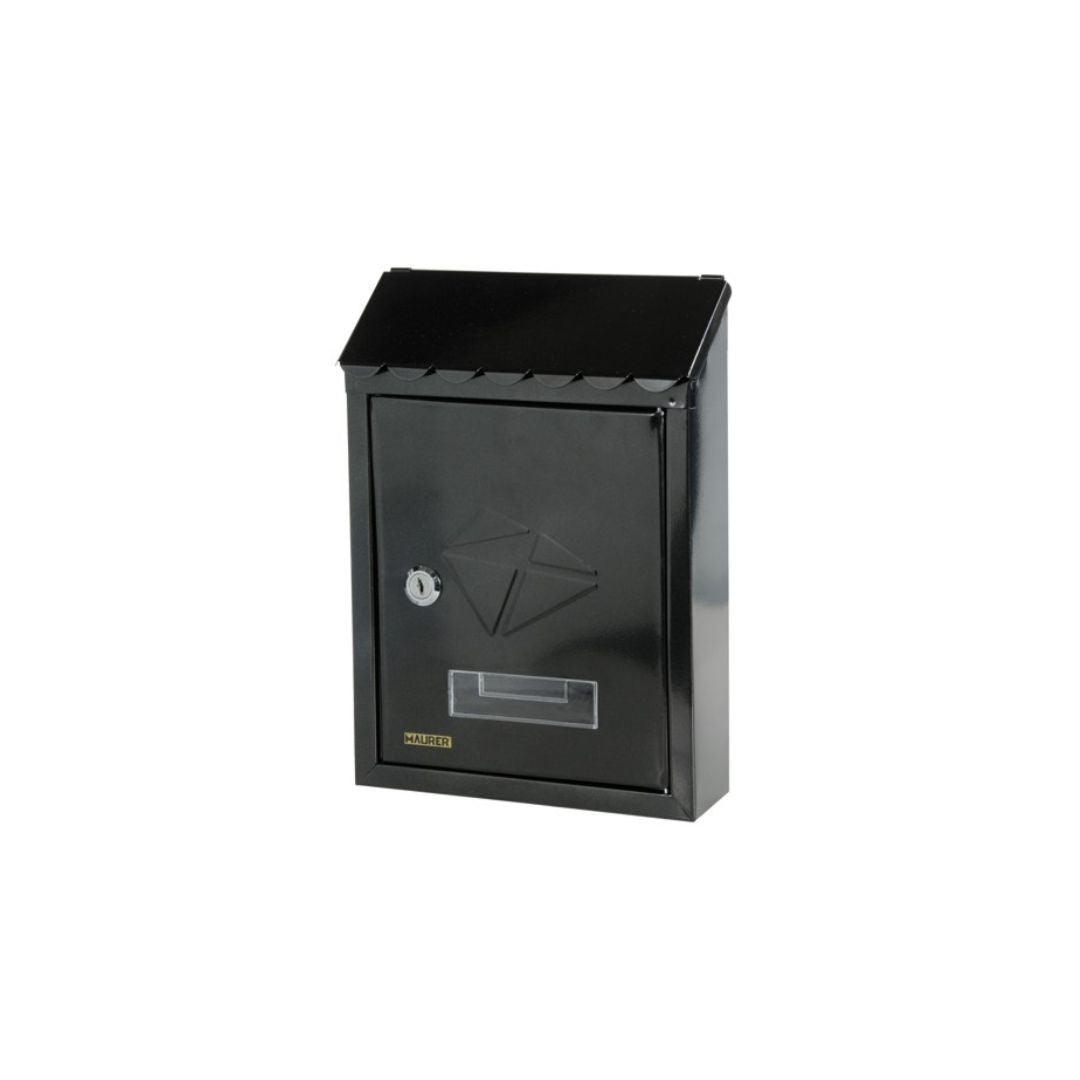 Maurer - Cassetta postale c/tetto apribile colore nero mm.210x300x68 Maurer