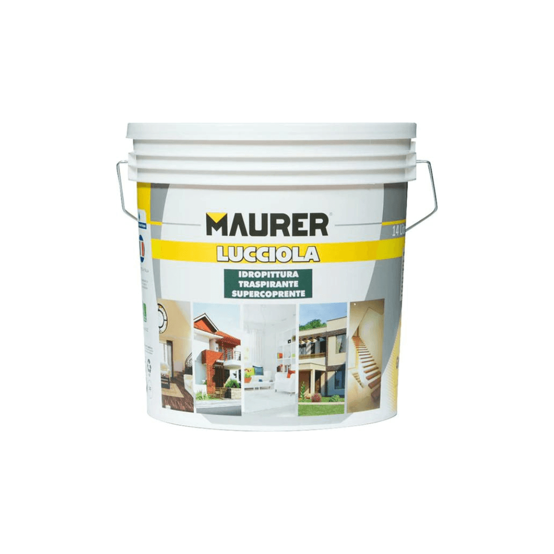 Maurer - Idropittura traspirante per interni lt.5 colore Bianco - Pisan Ferramenta