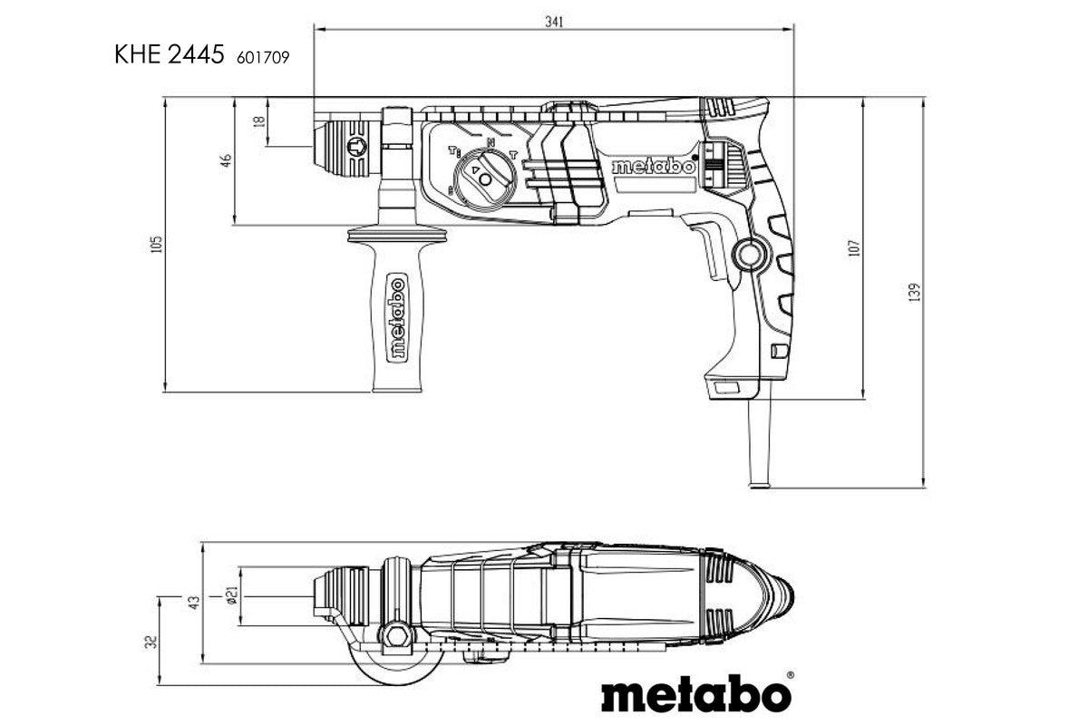 KHE 2445 Martelli combinati valigetta in plastica - Metabo Metabo