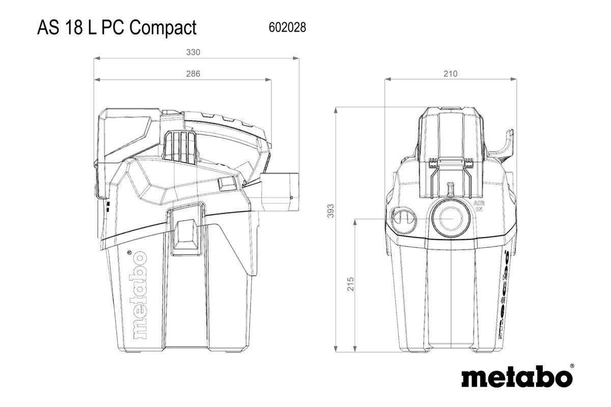 AS 18 L PC Compact  Aspiratori a batteria Metabo Metabo